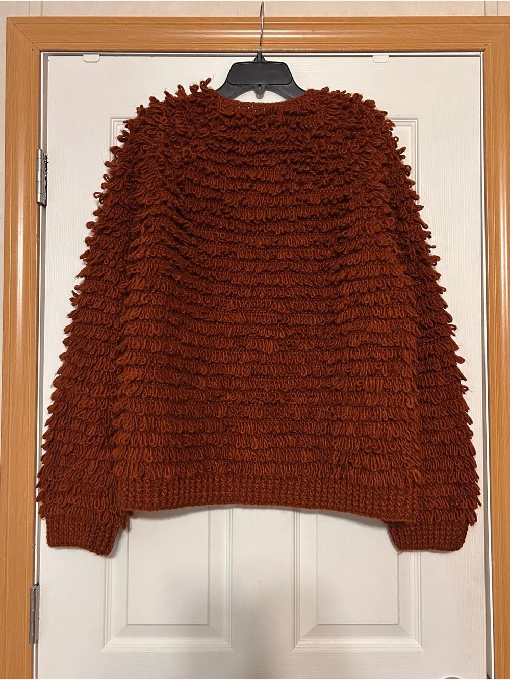 Universal Thread Loop-Texture Open Cardigan - Rust Brown - Picture 4 of 4
